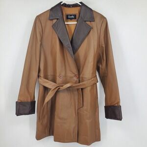 Vintage Excelled Quiet Luxury Old Money Urban Chic Y2K Leather Jacket Medium